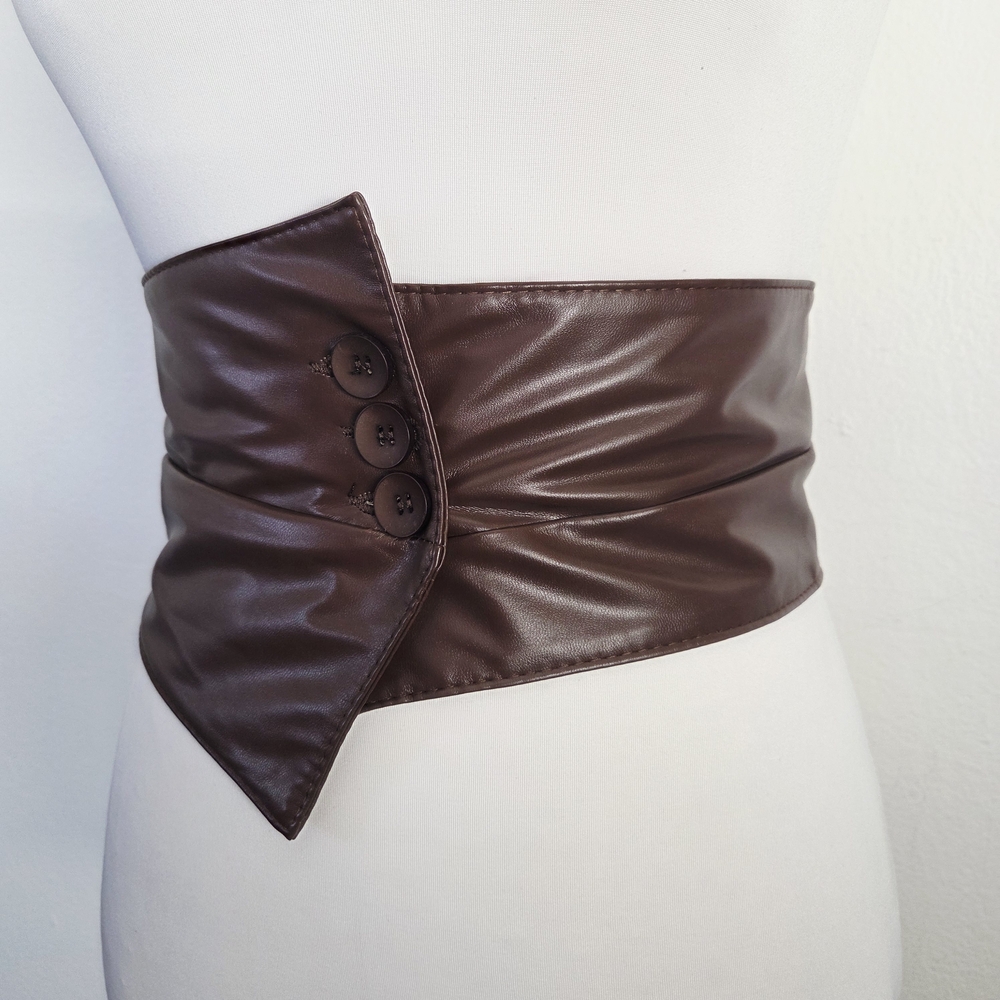 Stretchy wide brown waist belt (COMING SOON) - Picture 7 of 10